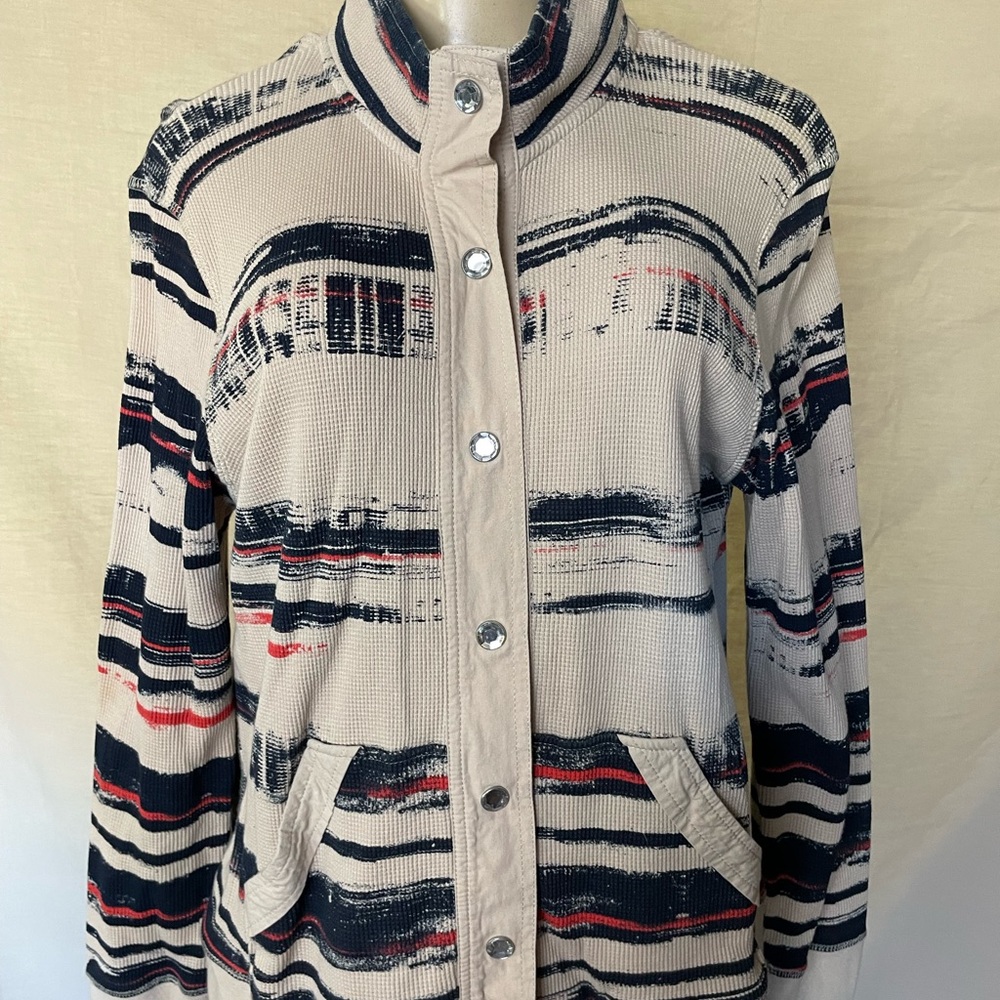 #0031- Onque Petite size Pl
Cream Knit Jacket - Women's Petite